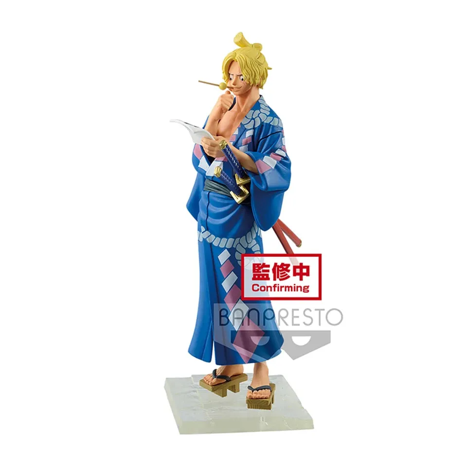 100% Original Genuine One Piece Magazine Kimono 18cm Portgas D Ace Sabo Action Figure PVC Model Toy Gift