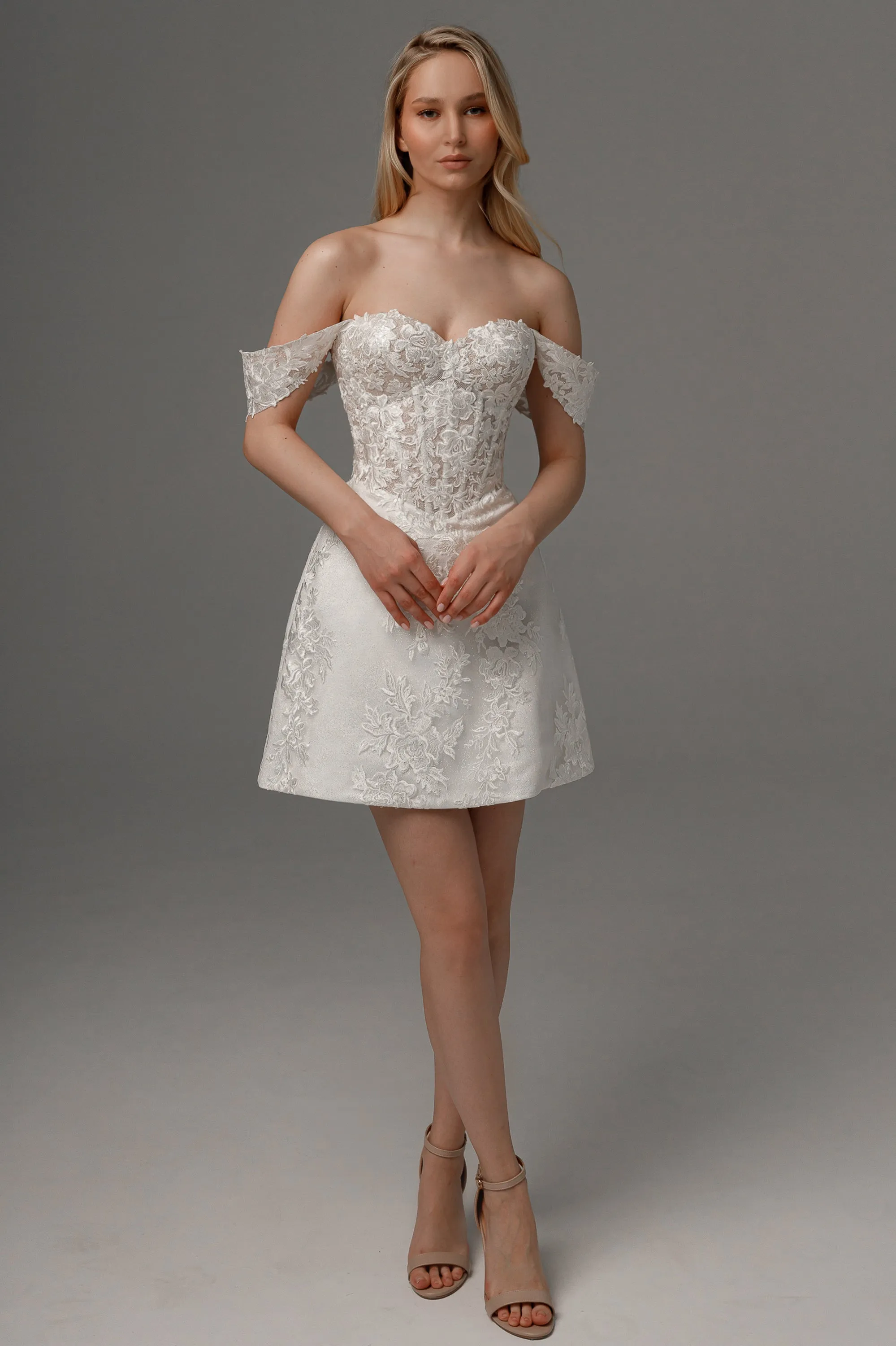 2 in 1 Wedding Dress Mitsis With Detachable Calista Skirt