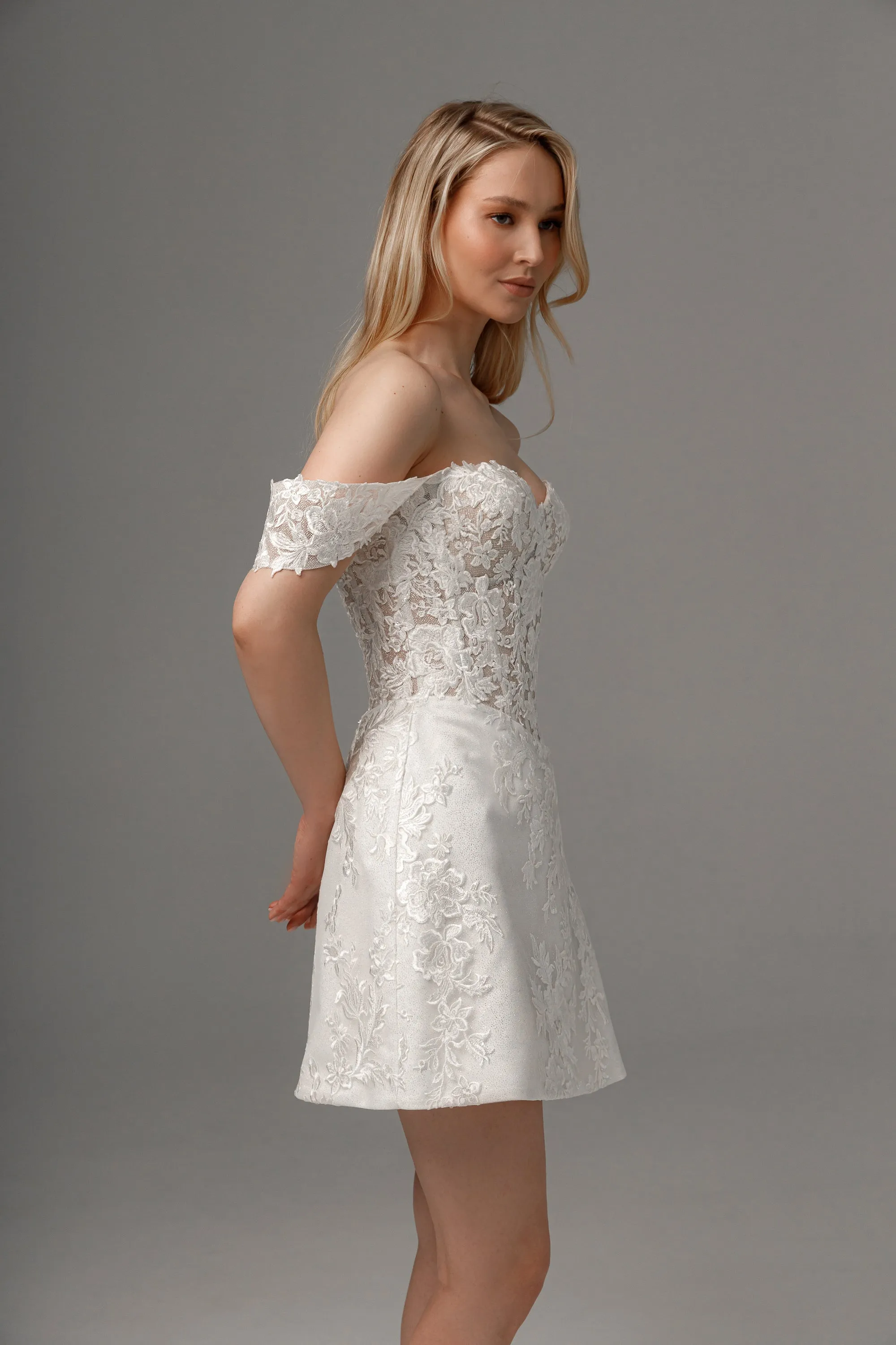 2 in 1 Wedding Dress Mitsis With Detachable Calista Skirt