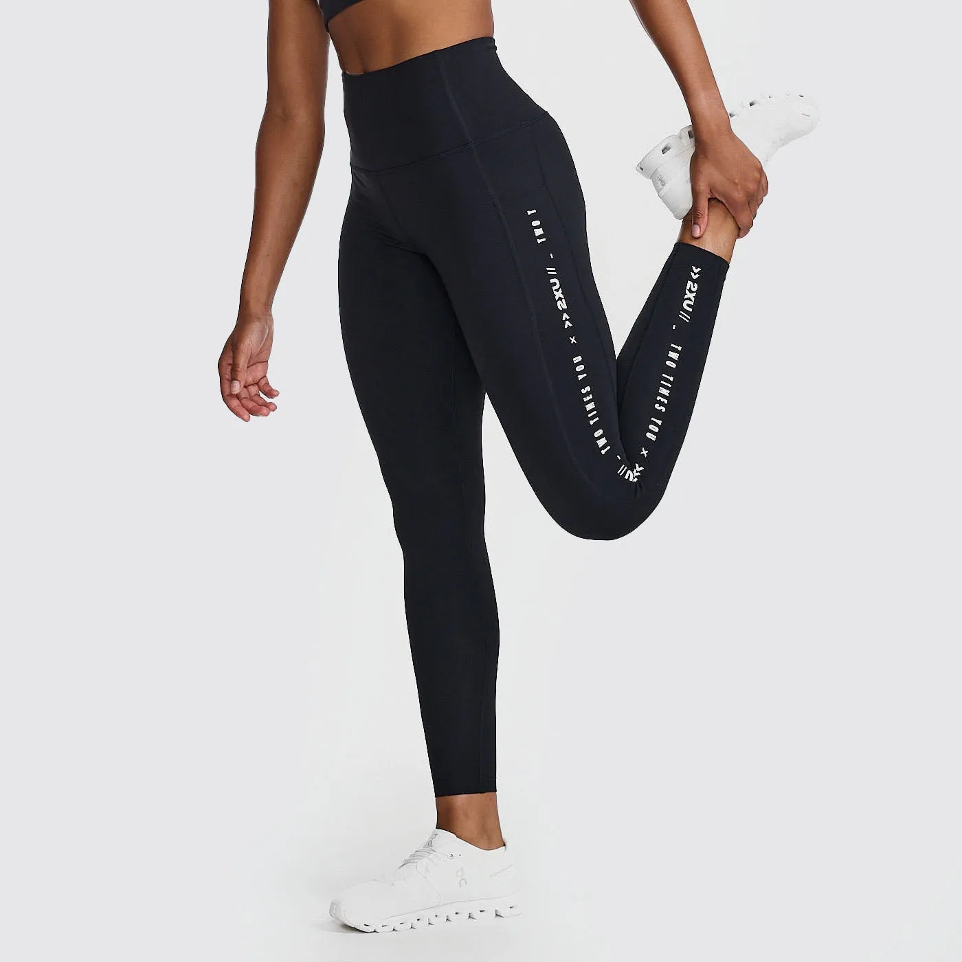 2XU - Form Lineup Hi-Rise Compression Tights - Black/White