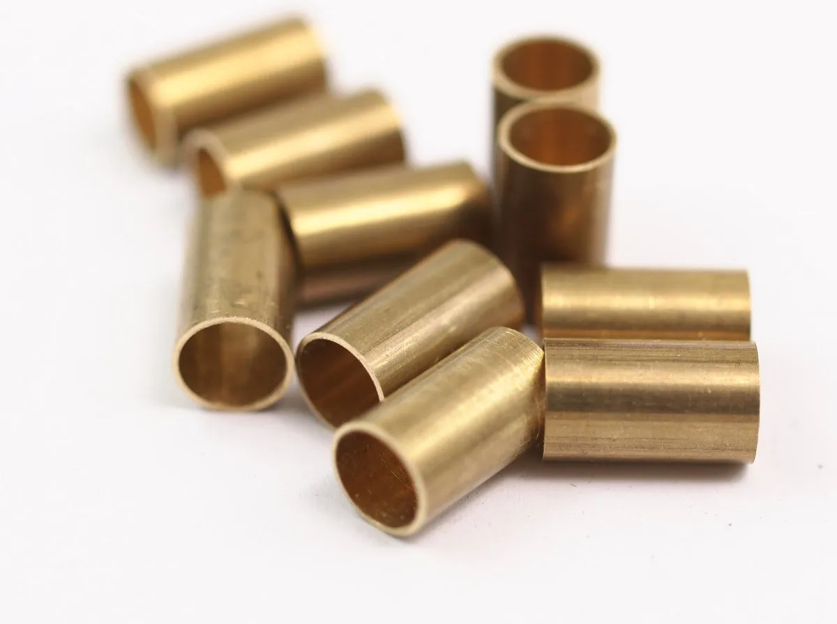 60 Raw Brass Industrial Tube Findings (11x7mm) A0674