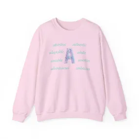 A Alphabet Sweatshirt, Motivational, Alphabet Initial "A" Unisex Heavy Blend™ Mental Health, Optimistic Crewneck Sweatshirt, Self-affirming Sweatshirt