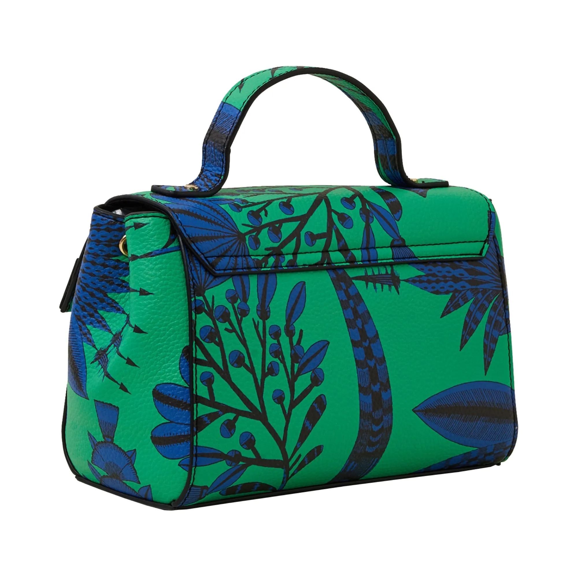 Accessorize London Women's Green Print Satchel Sling Bag