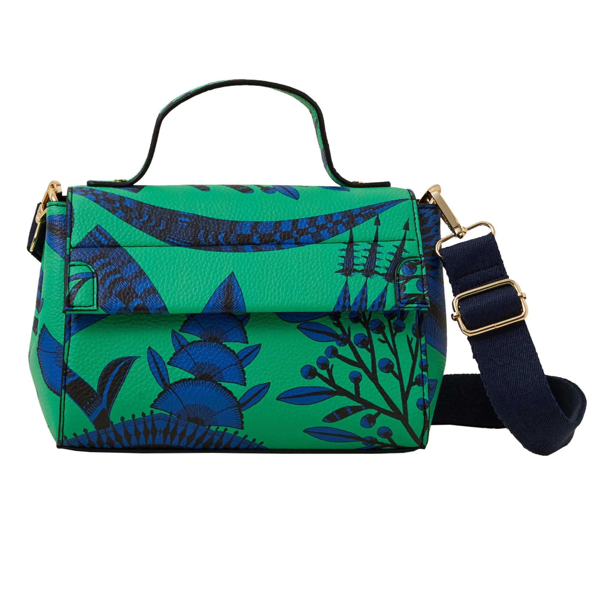 Accessorize London Women's Green Print Satchel Sling Bag