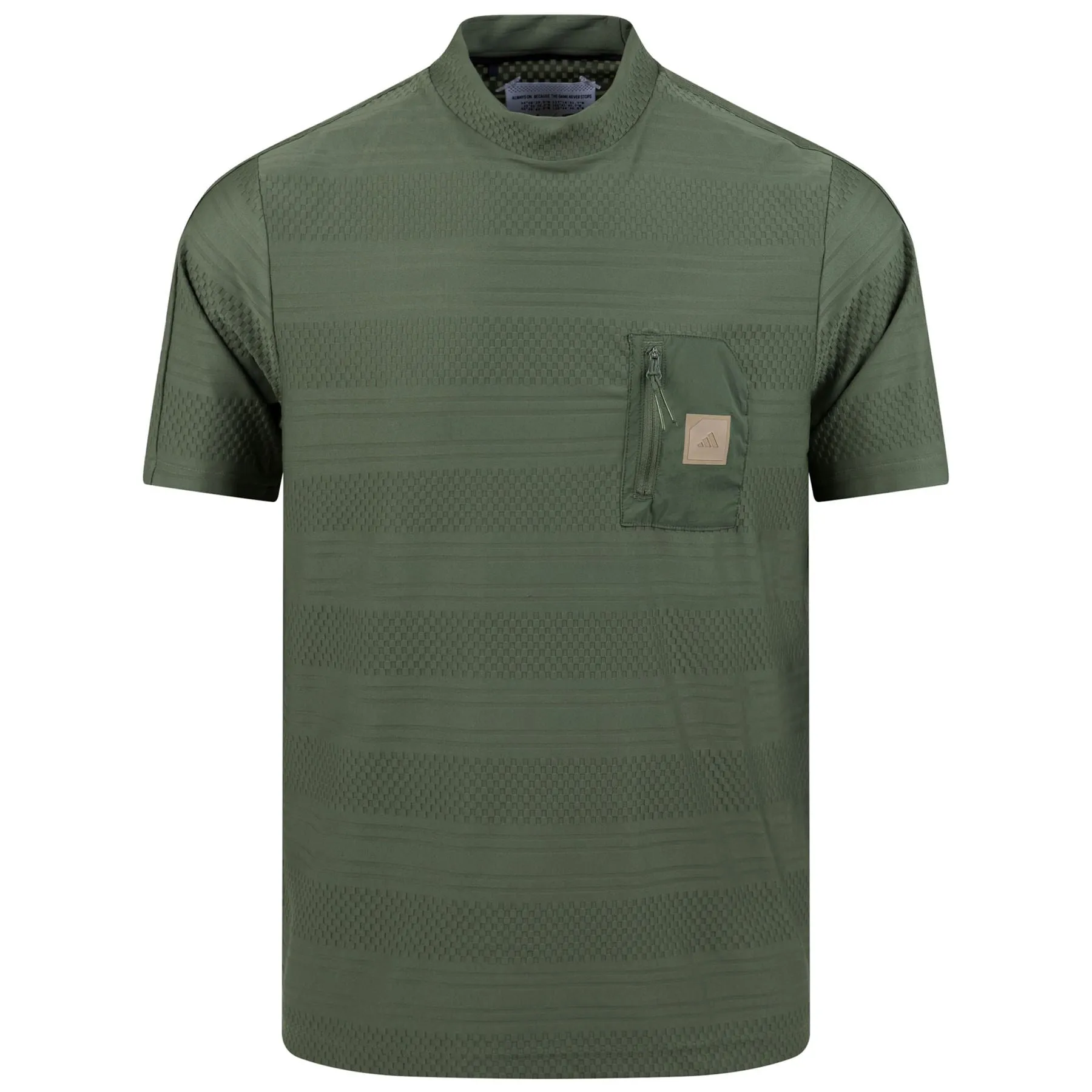 Adicross Round Neck Pocket Polo Natural Green - SS23