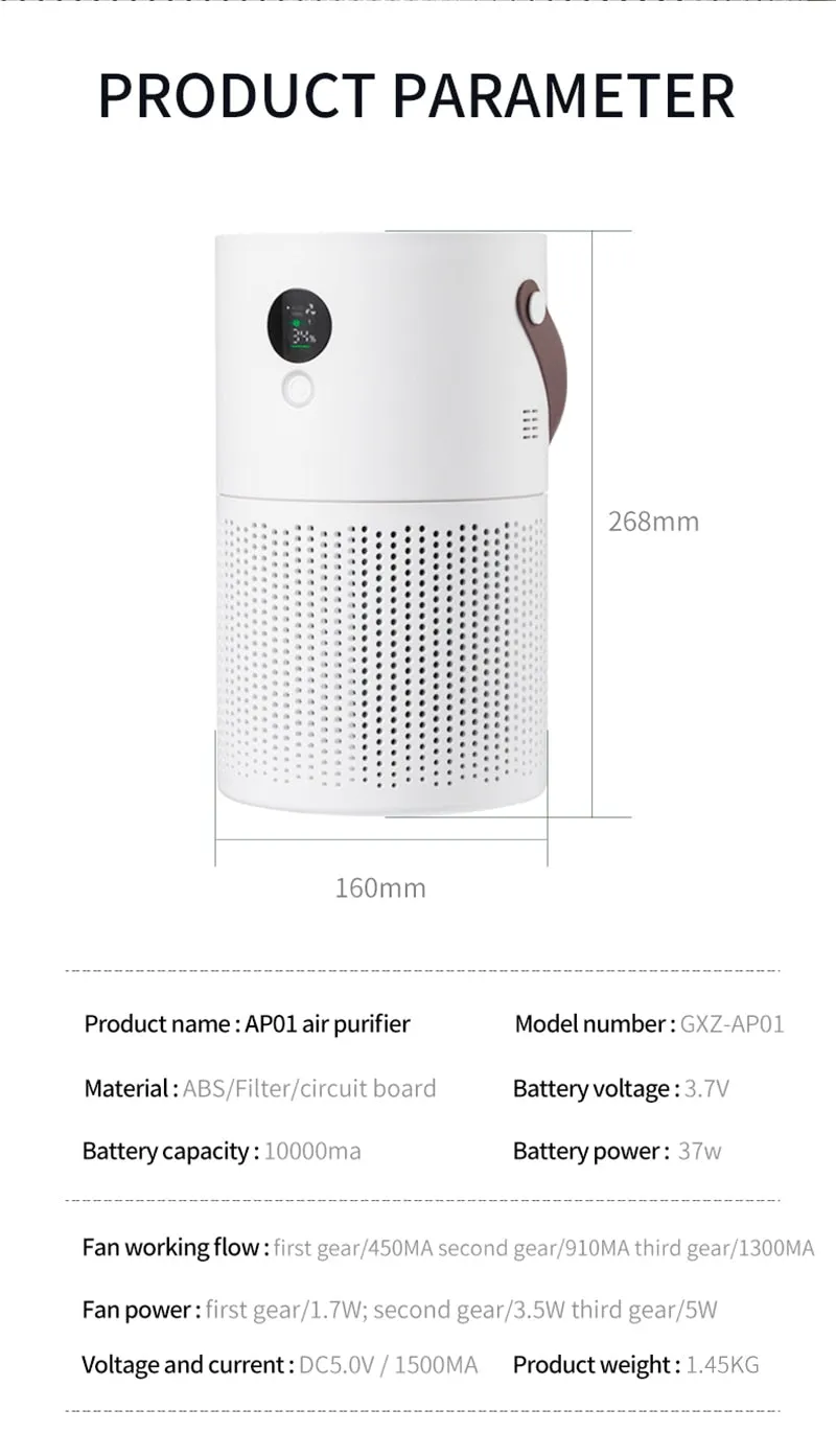 Air Purifier For Home With Night Light