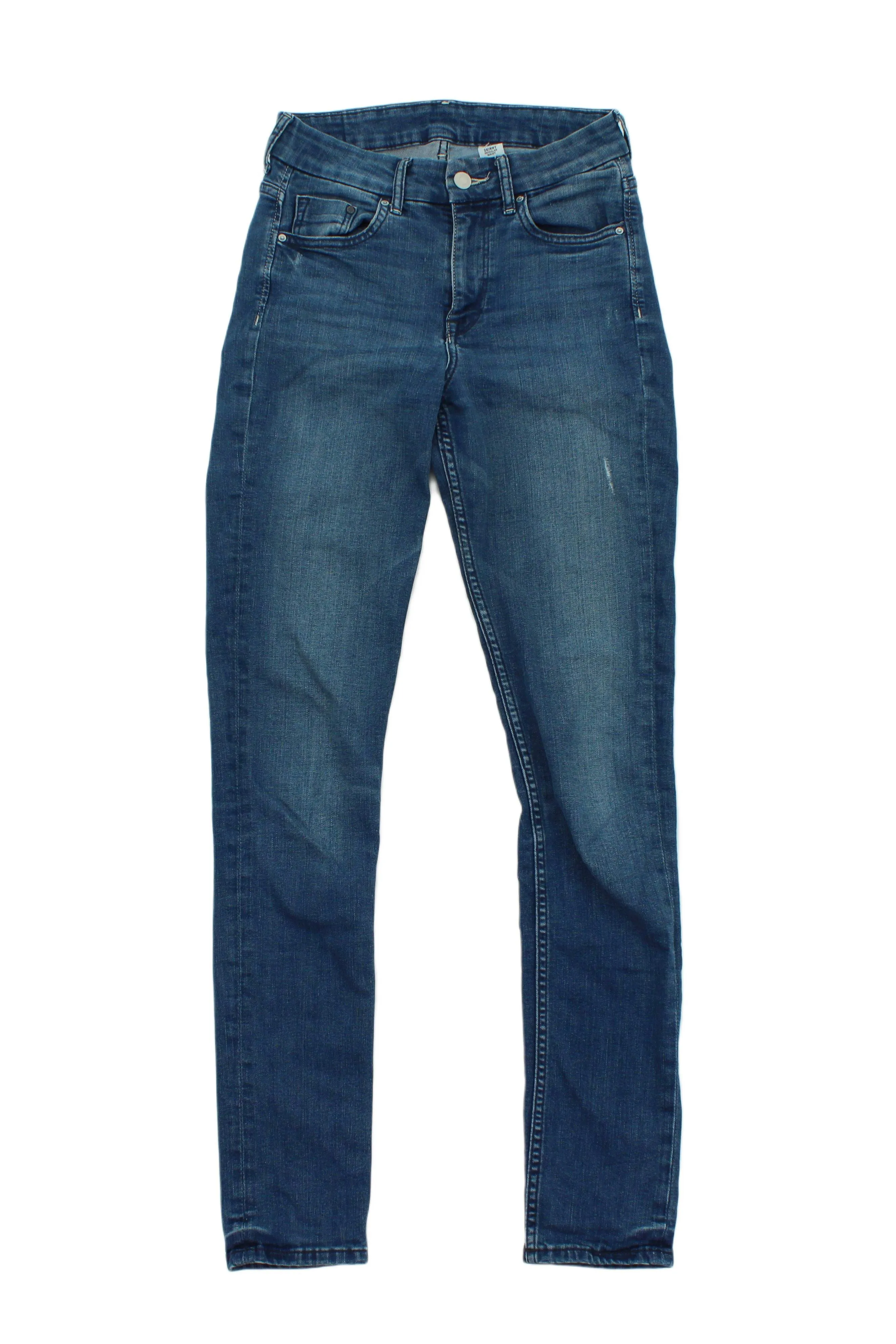 & Denim Women's Jeans W 28 in Blue 100% Cotton