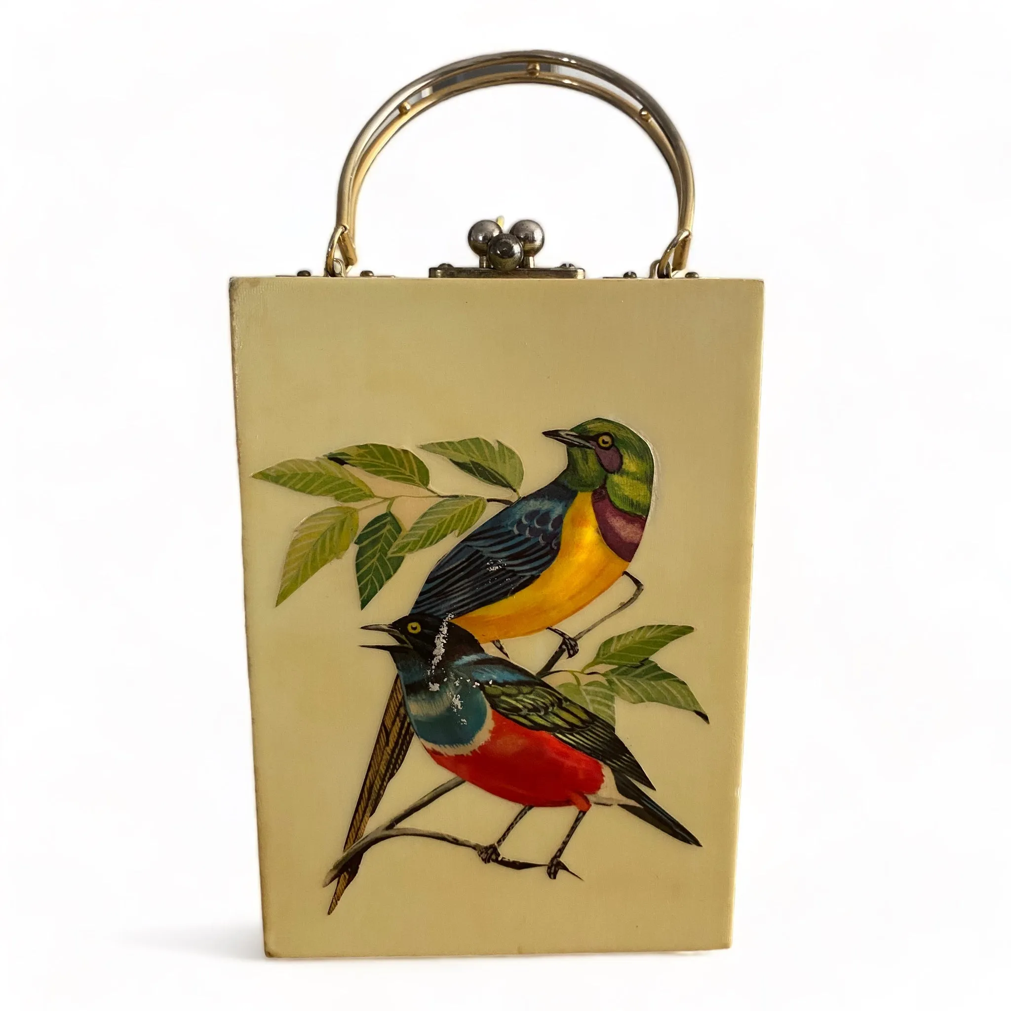 Annie Laurie Decoupage Bird Box Purse