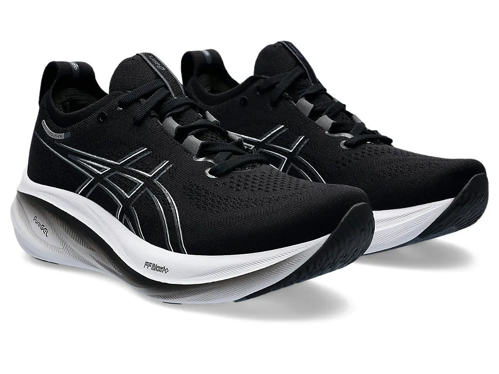 Asics Gel Nimbus 26 (D Width) - Black/ Graphite Grey(Womens)