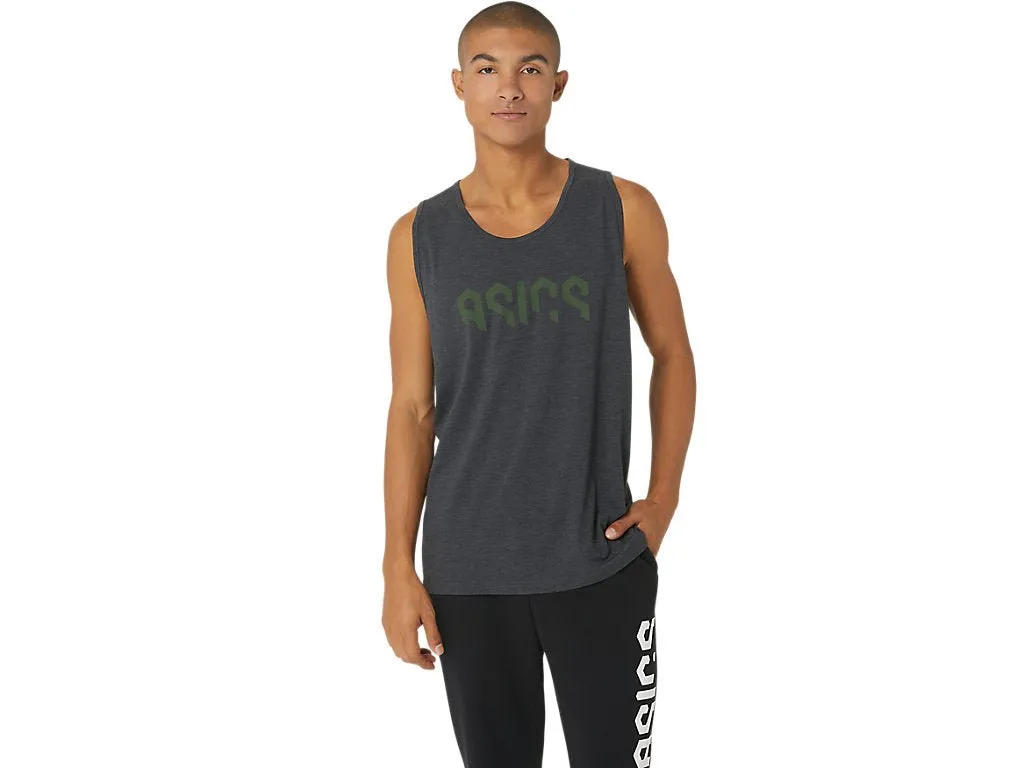 ASICS MEN'S HEX BLACK TANK SINGLET