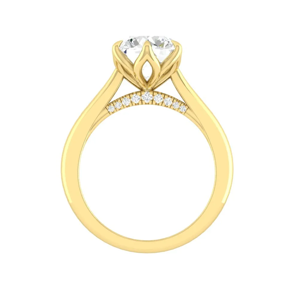 Azalea 0.77ct E VVS2 Id IGI 18K Yellow Gold