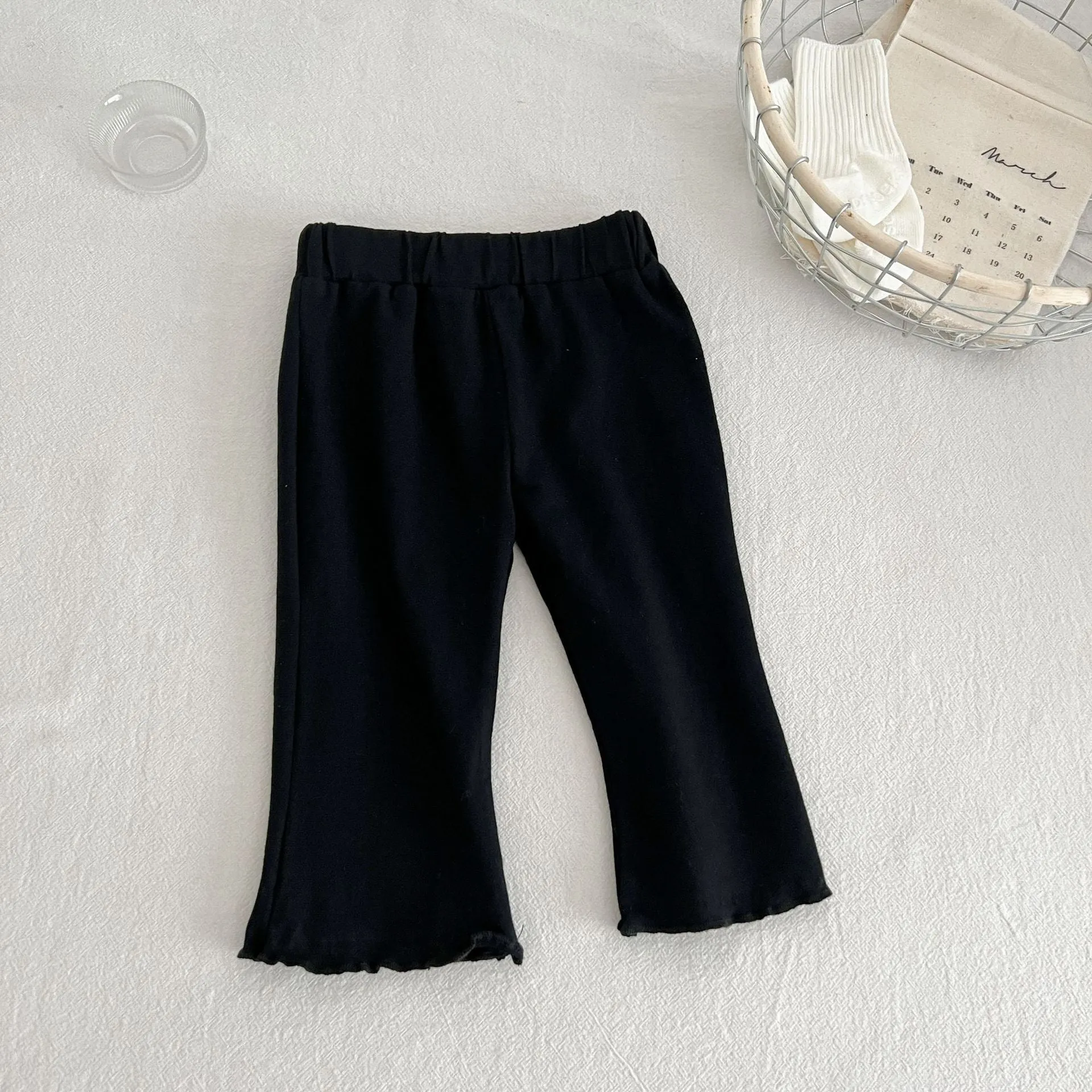 Baby Kid Girls Solid Color Pants Wholesale 24030131