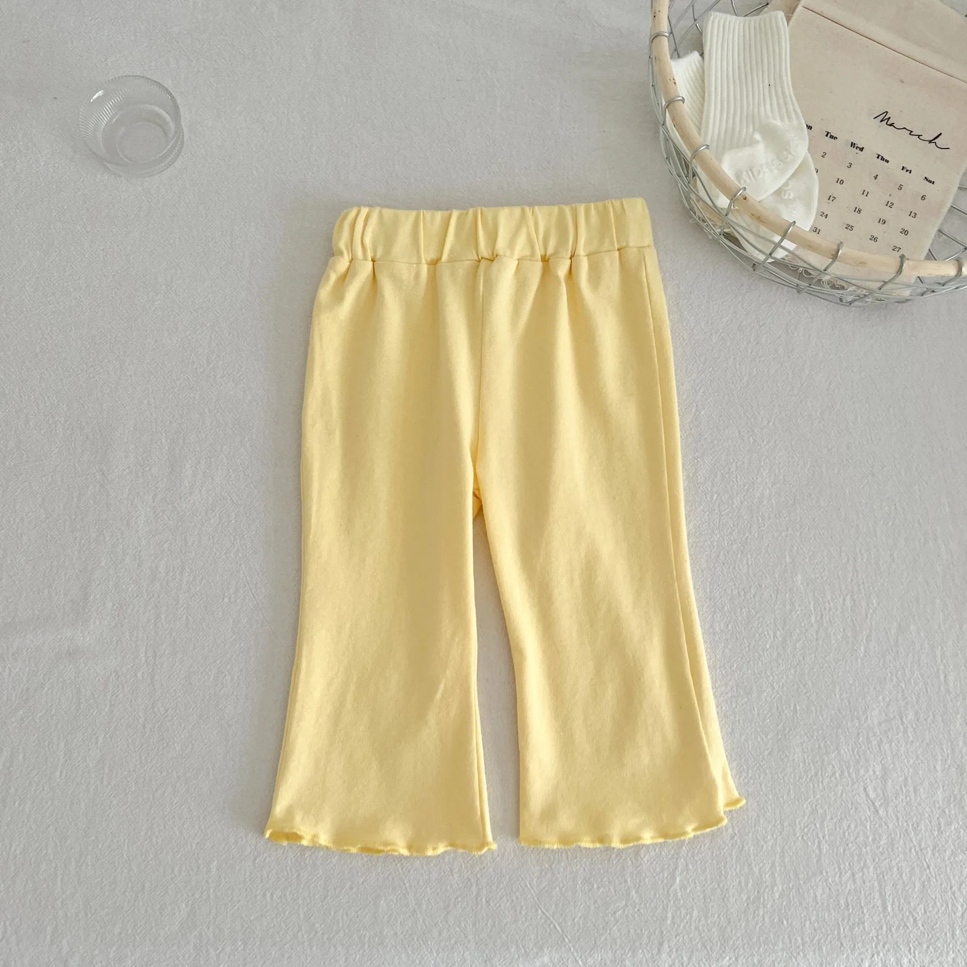 Baby Kid Girls Solid Color Pants Wholesale 24030131