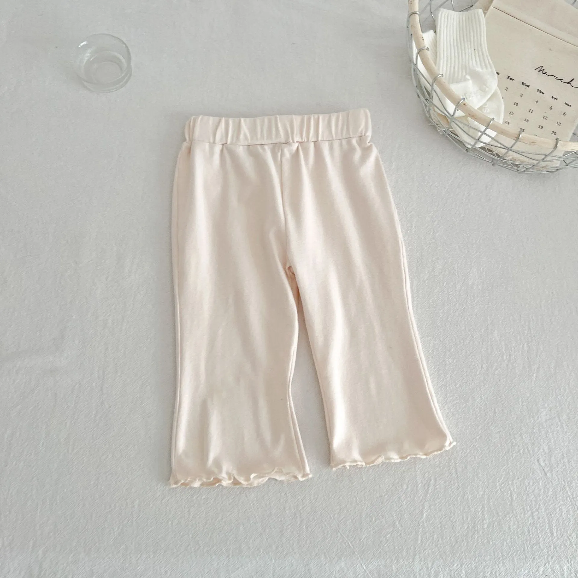 Baby Kid Girls Solid Color Pants Wholesale 24030131