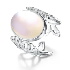 Big Classical Moonstone - Adjustable Ring