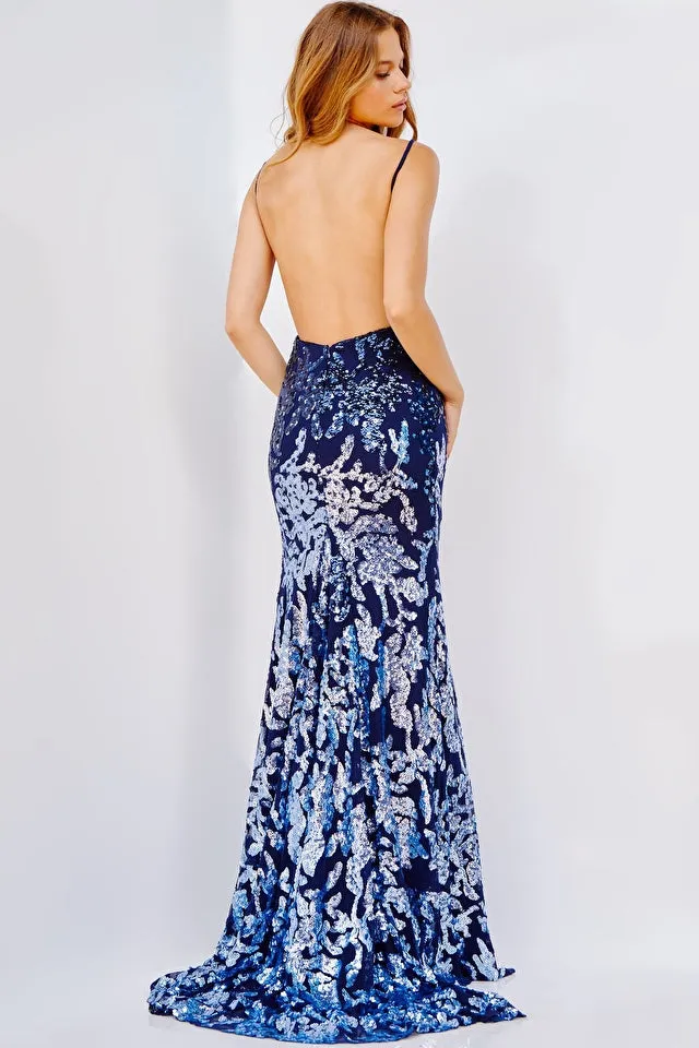 Blayne | Embellished Backless Evening Gown | Jovani 09749