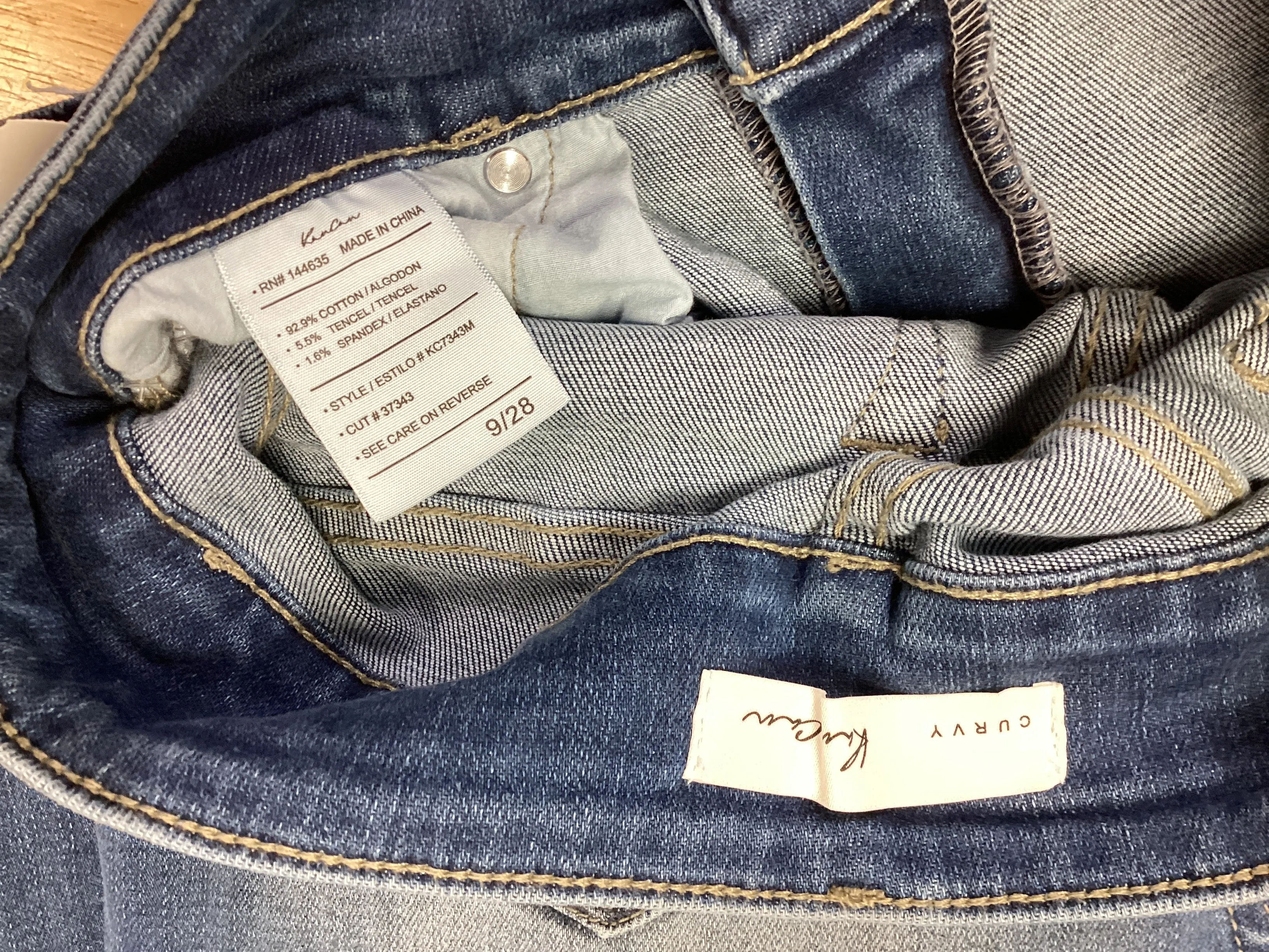 Blue Denim Jeans Flared Kancan, Size 6