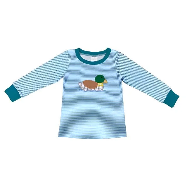 Boys Shirt - Long Sleeve - Duck Applique to 14/16