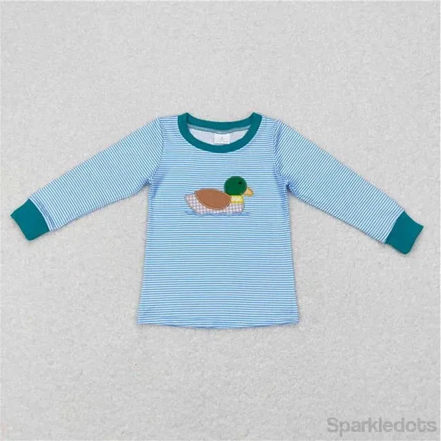 Boys Shirt - Long Sleeve - Duck Applique to 14/16