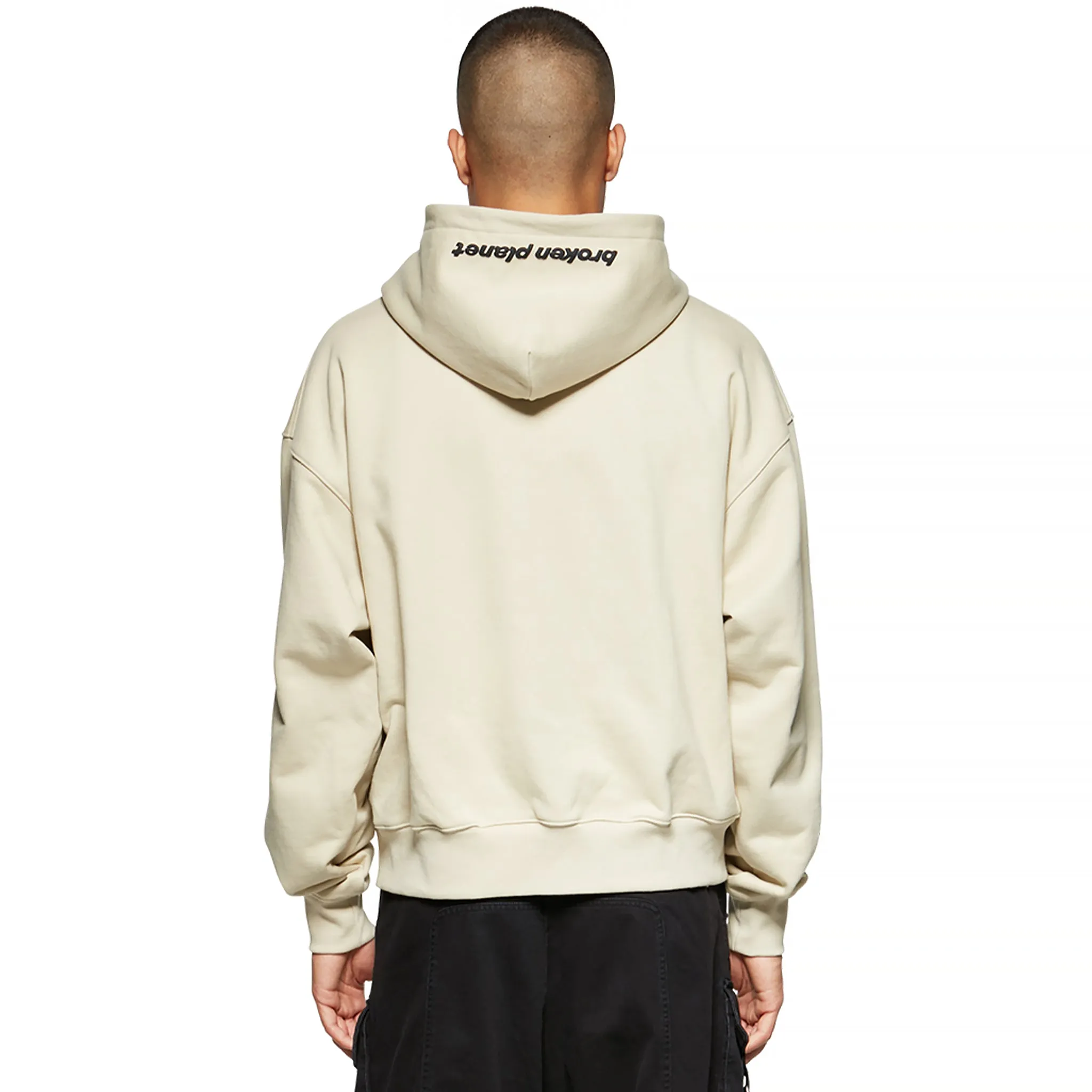 Broken Planet Bone White Zip-Up Hoodie