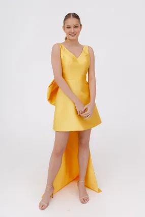 Bumblebee Mikado Evening Dress Tofa with Huge Bow