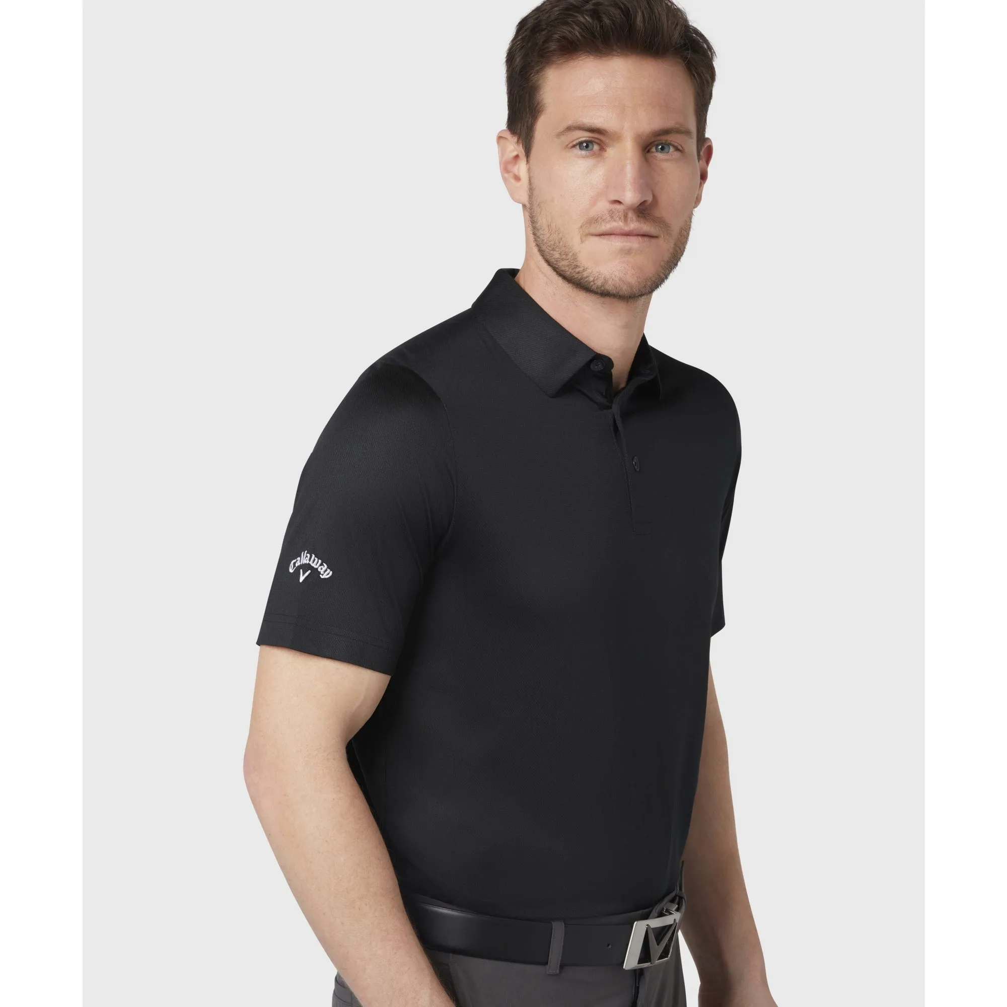 Callaway Men’s Swing Tech Tour Fit Solid Polo black