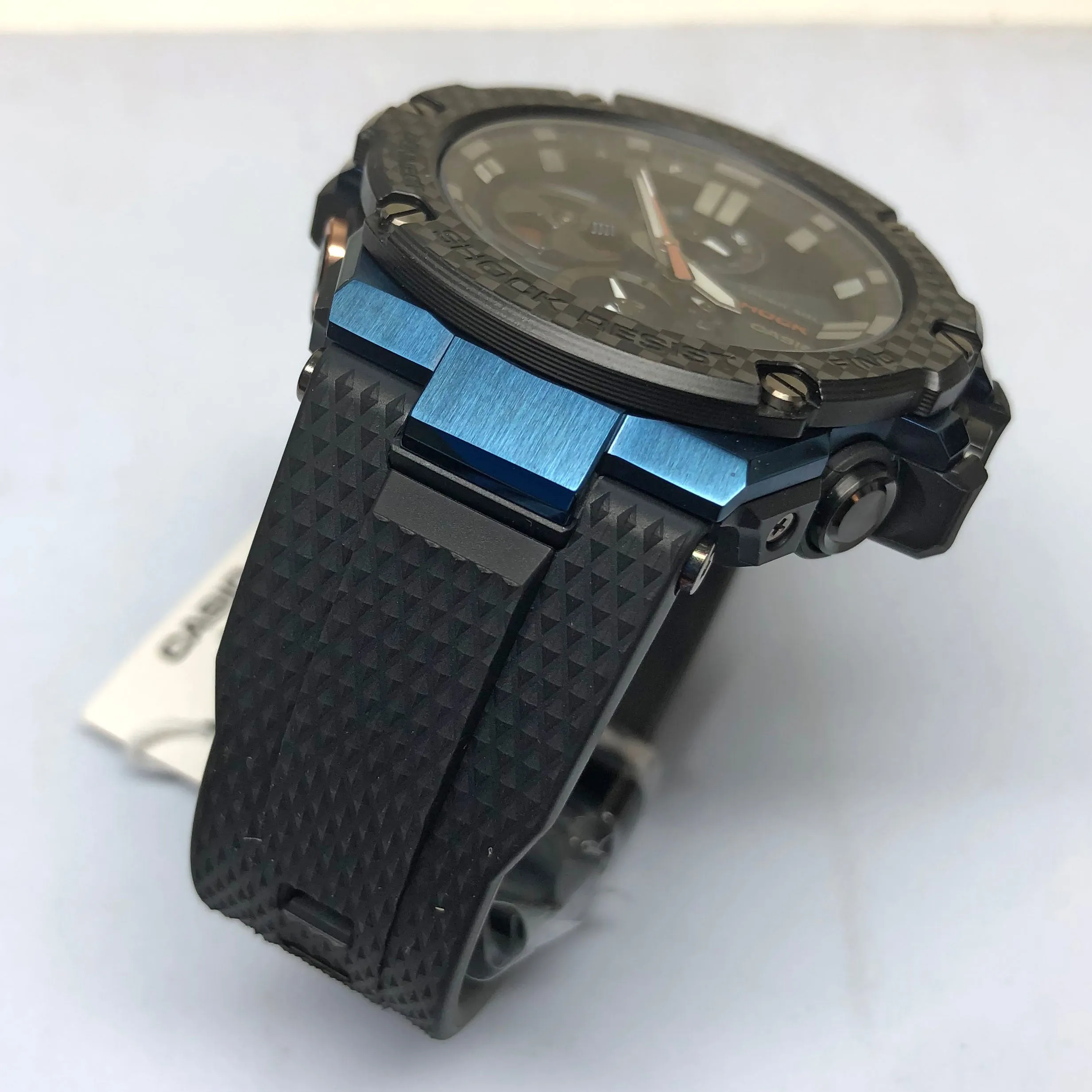 Casio G-Shock G-Steel Blue Rose Gold Solar Watch GSTB100XB-2A