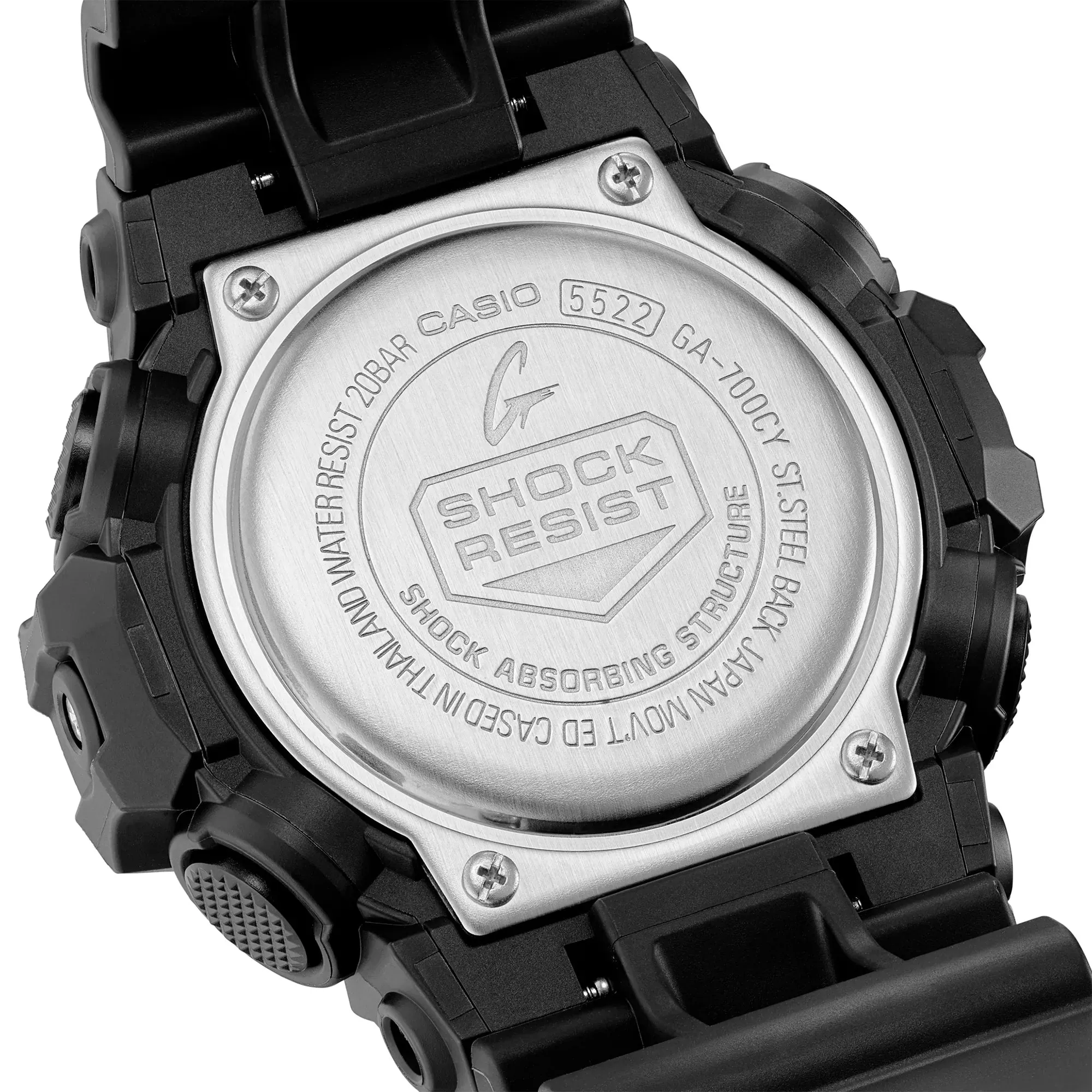 CASIO G-SHOCK GA700CY-1A Black & Caution Yellow Watch