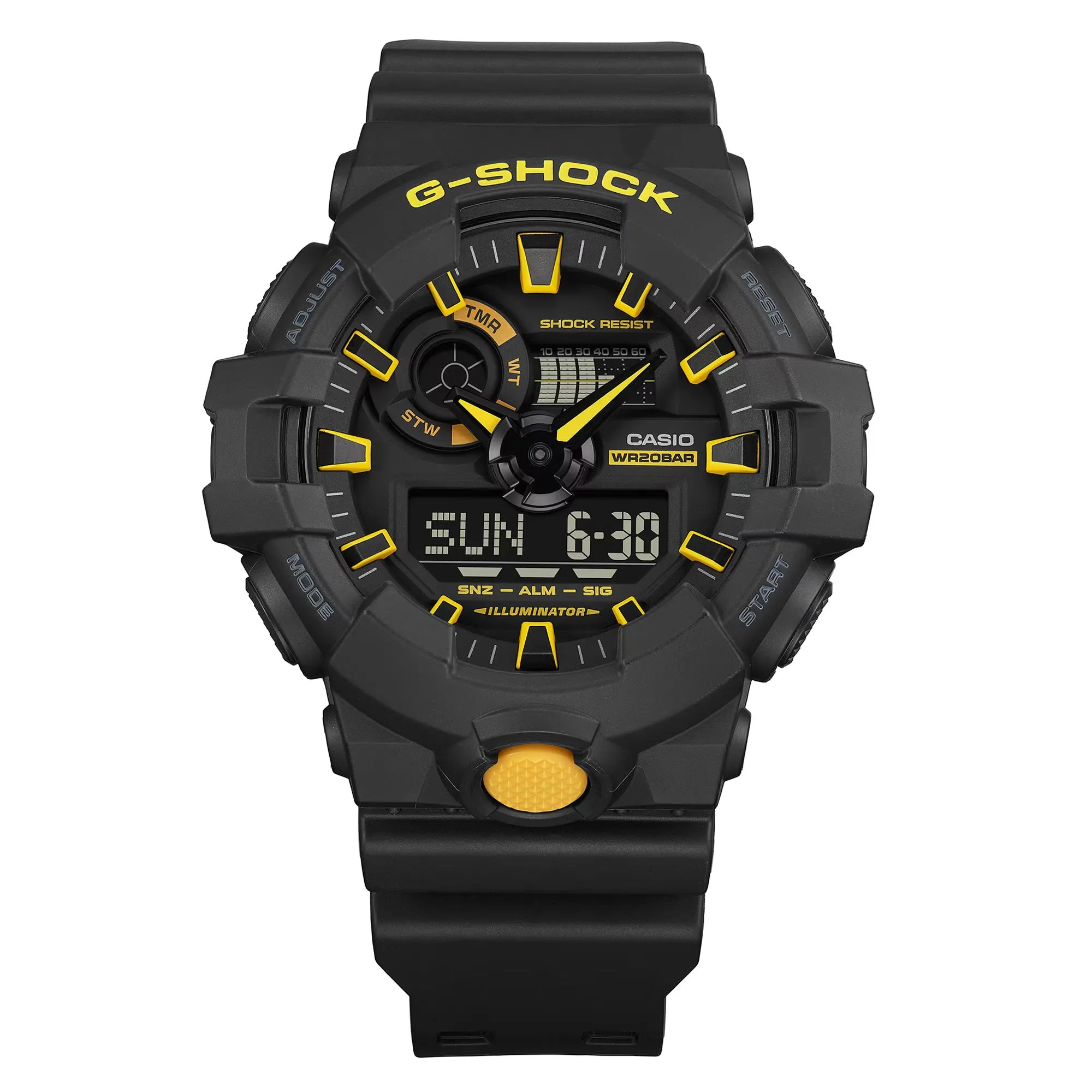 CASIO G-SHOCK GA700CY-1A Black & Caution Yellow Watch