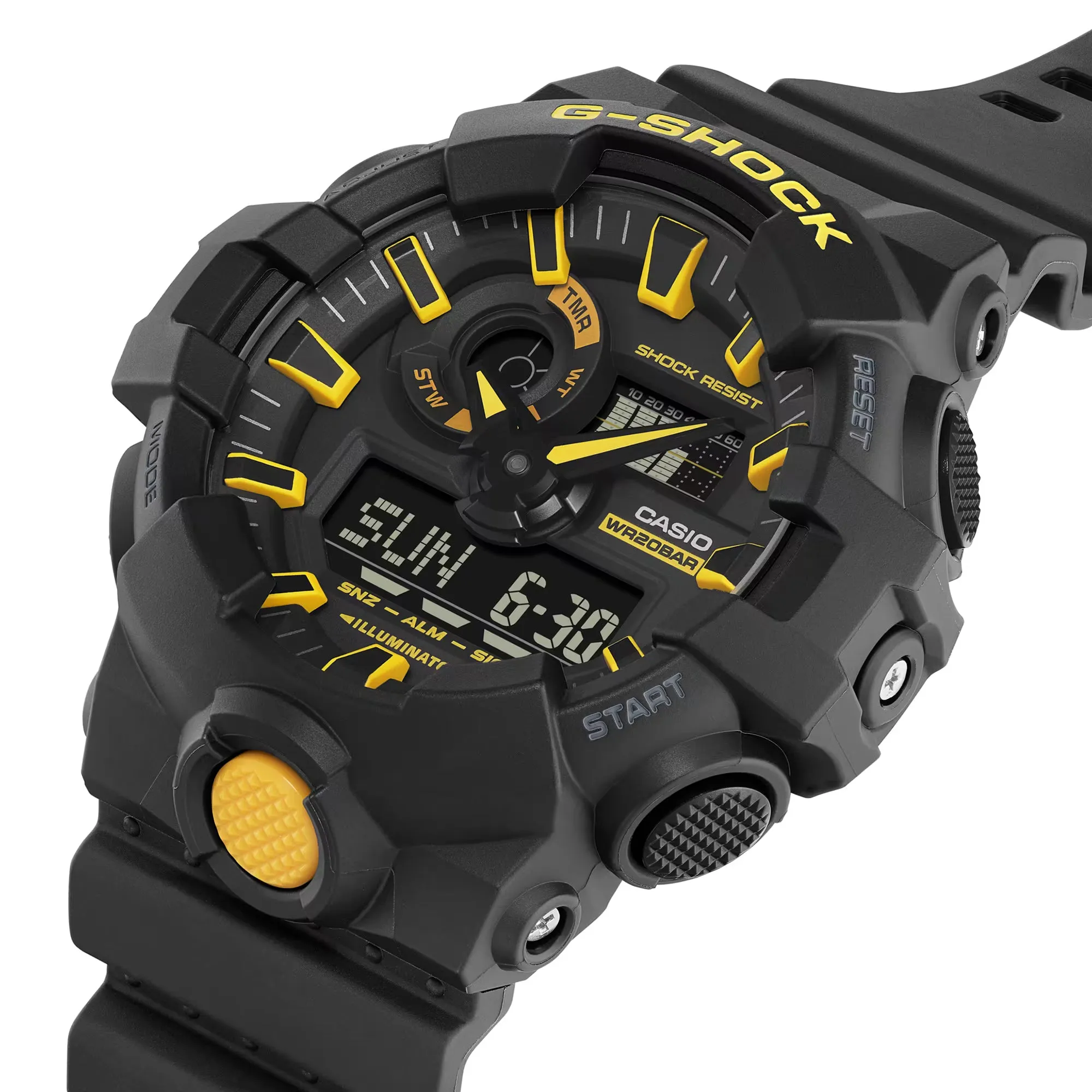 CASIO G-SHOCK GA700CY-1A Black & Caution Yellow Watch