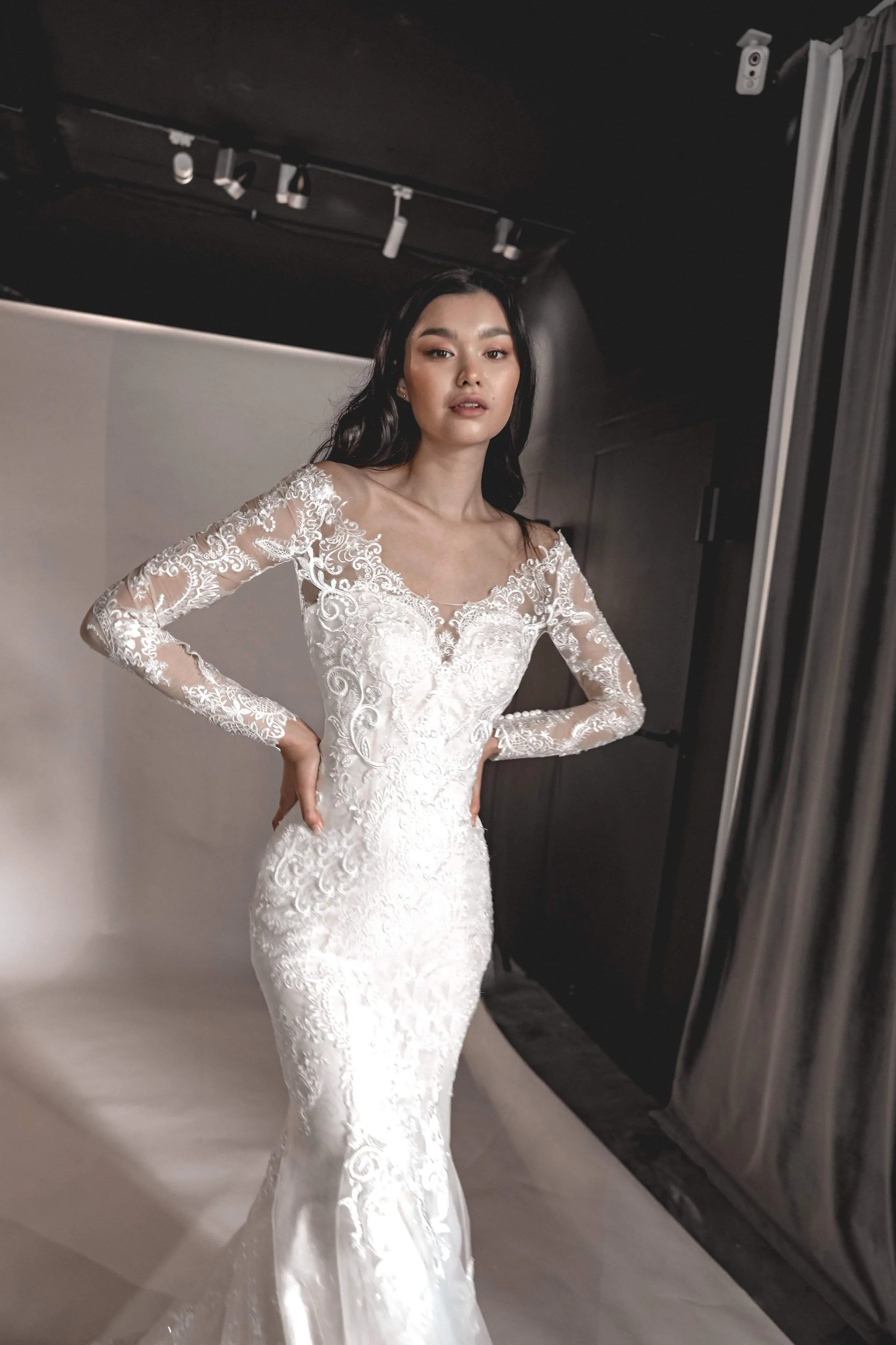 Champagne Mermaid Wedding Dress OB7962