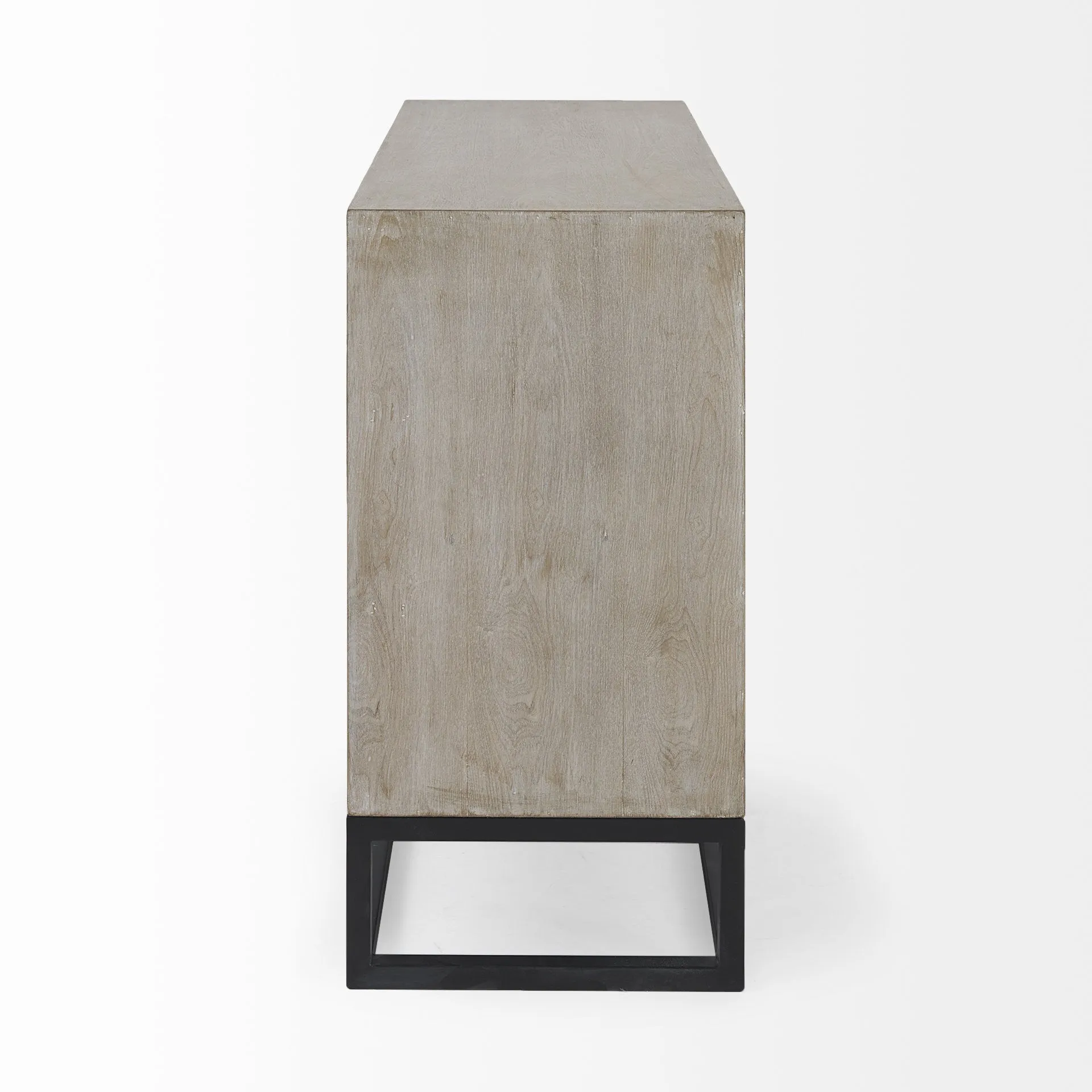 Contemporary Light Wash Diamond Accent Cabinet