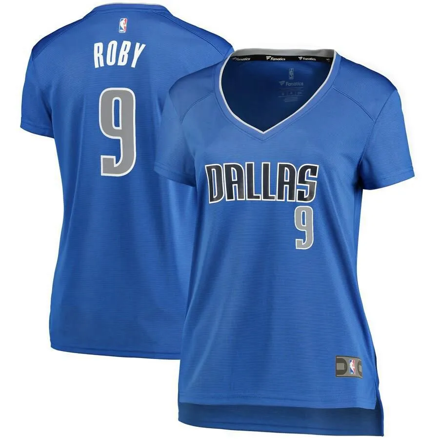 Dallas Mavericks Isaiah Roby Fanatics Branded Replica Fast Break Player Icon Jersey Womens - Blue | Ireland Q2681H2