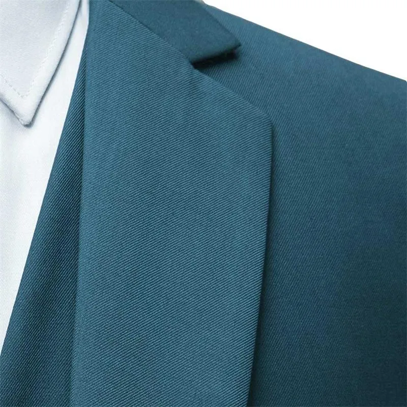 DarkCyan 3-Piece Suit Slim Fit Two Button Suit