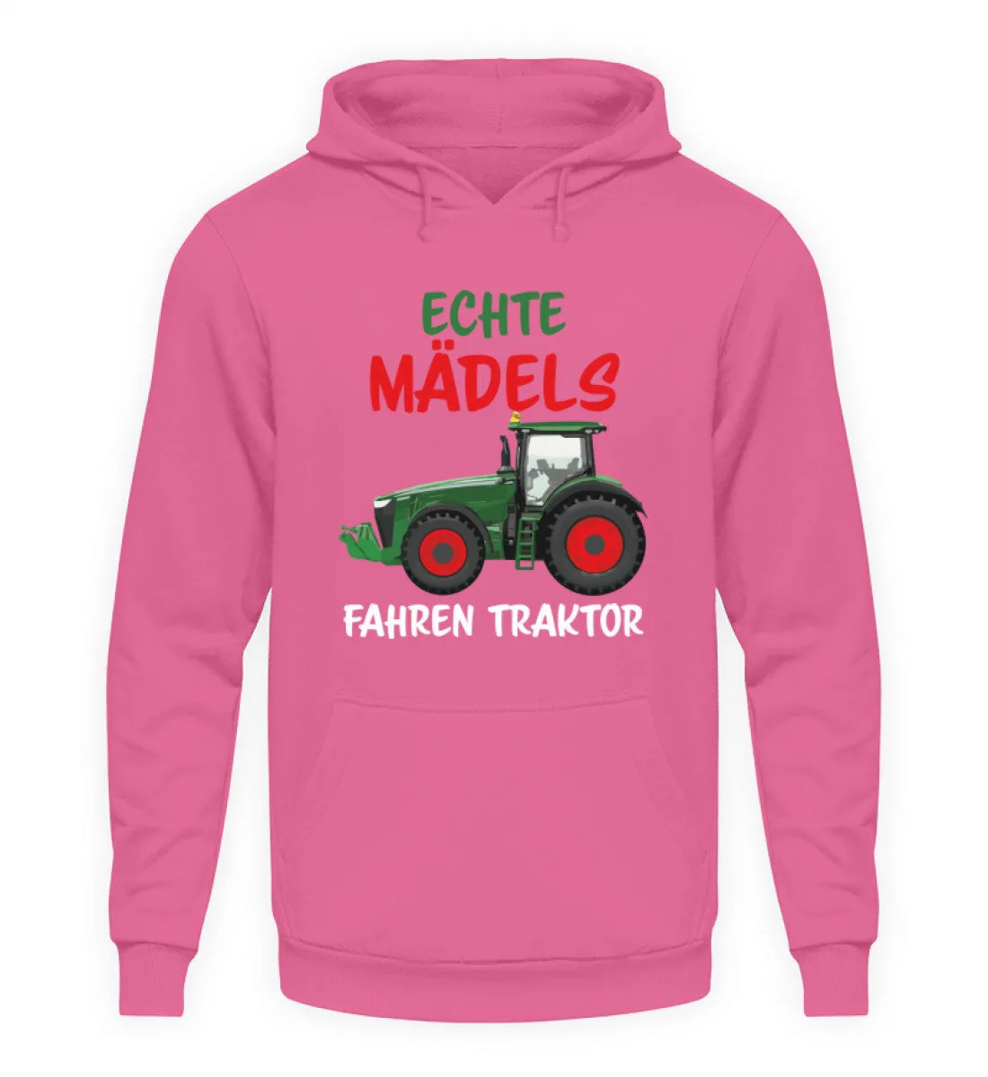 Echte Mädels fahren Traktor  - Unisex Kapuzenpullover Hoodie