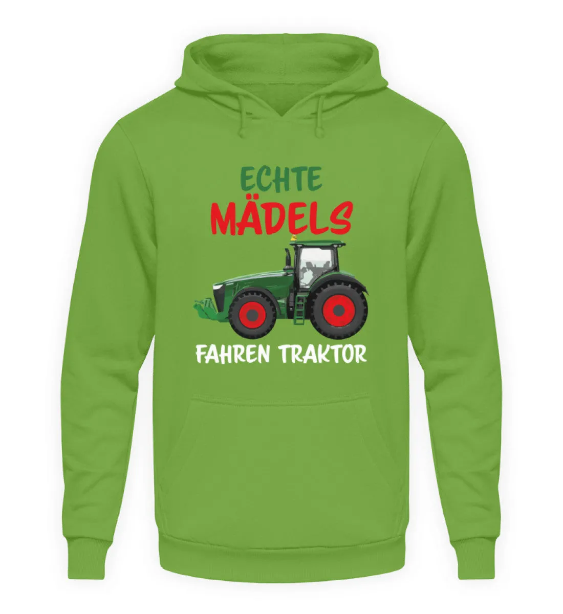 Echte Mädels fahren Traktor  - Unisex Kapuzenpullover Hoodie