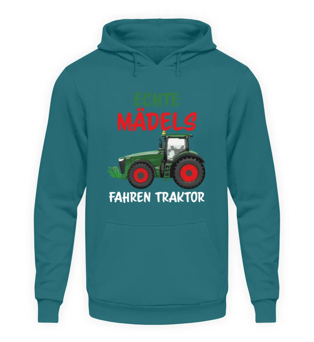 Echte Mädels fahren Traktor  - Unisex Kapuzenpullover Hoodie