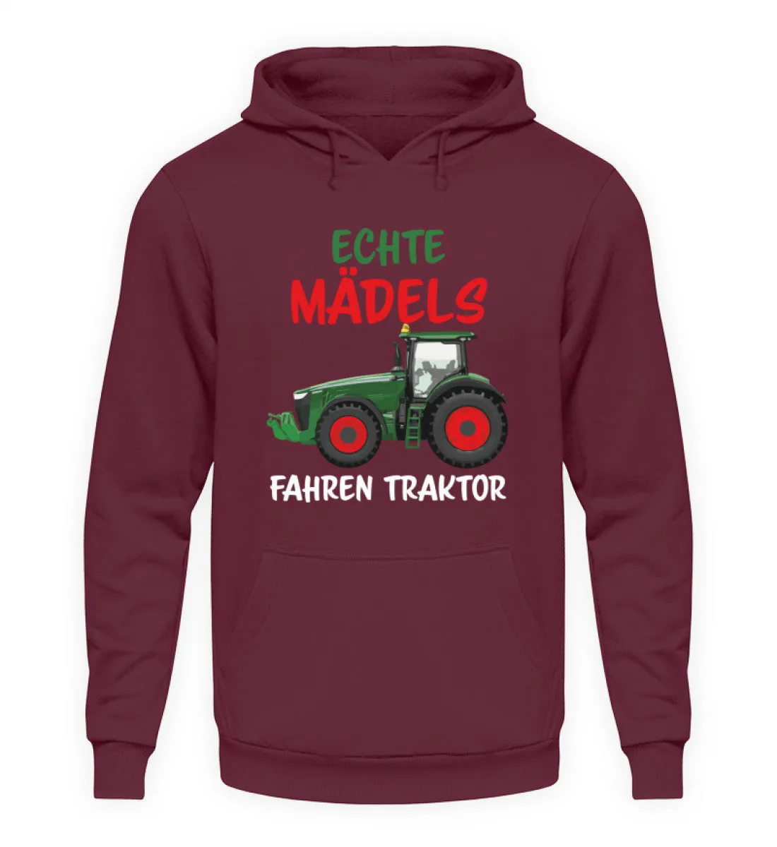 Echte Mädels fahren Traktor  - Unisex Kapuzenpullover Hoodie