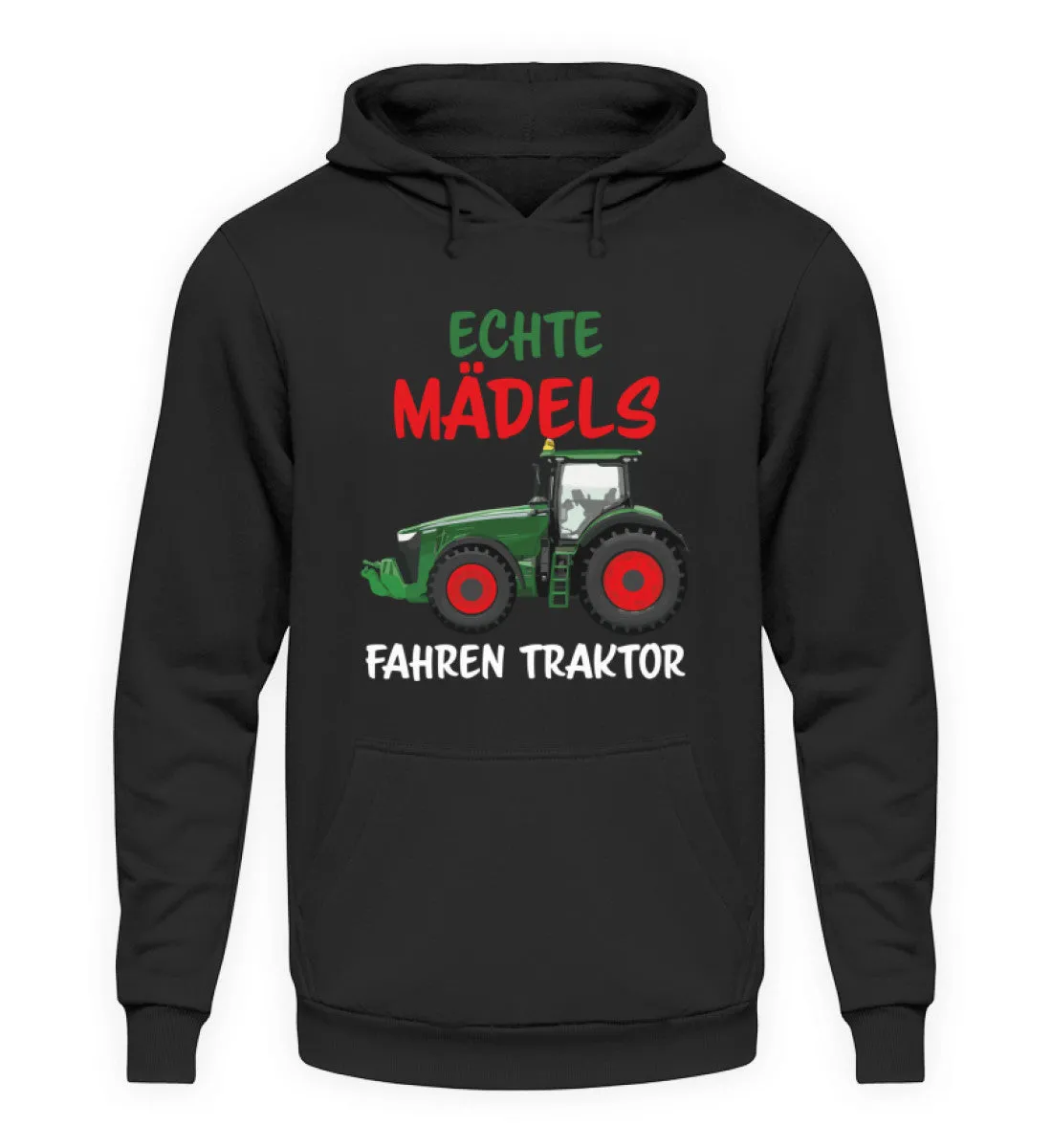 Echte Mädels fahren Traktor  - Unisex Kapuzenpullover Hoodie