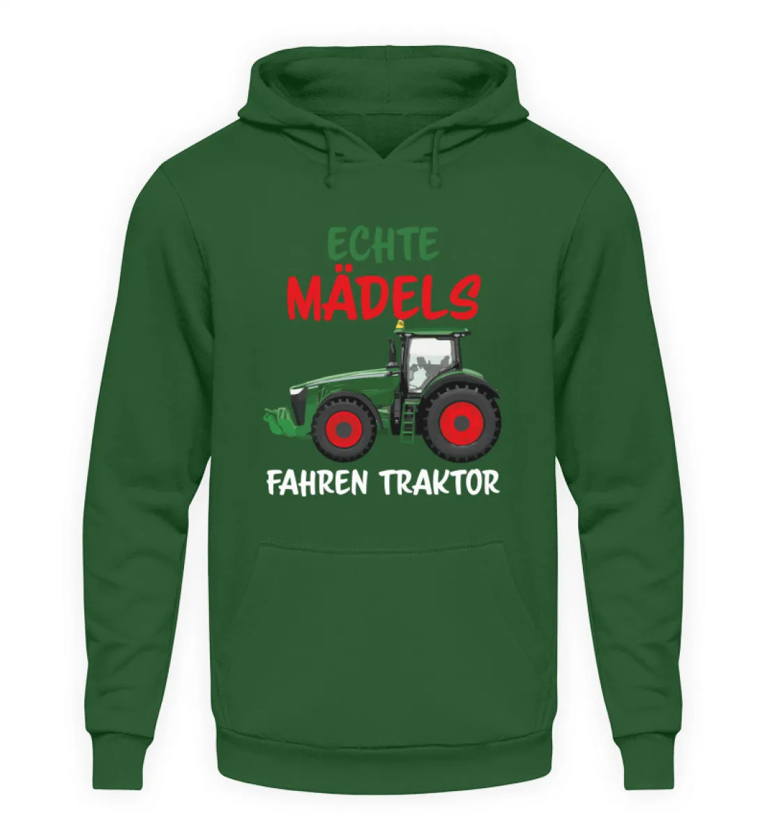 Echte Mädels fahren Traktor  - Unisex Kapuzenpullover Hoodie