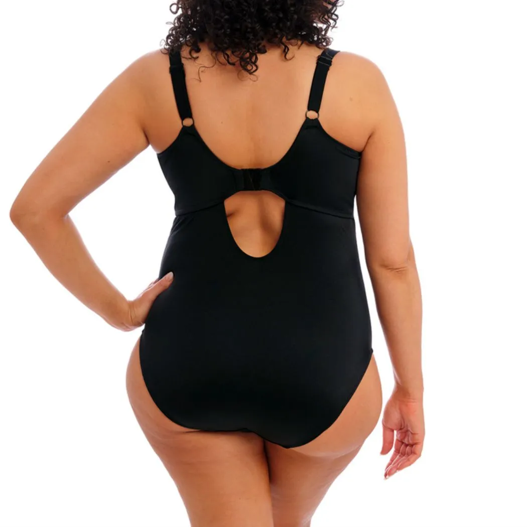 Elomi Plain Sailing Non Wired Plunge Swimsuit ES7280 in Black