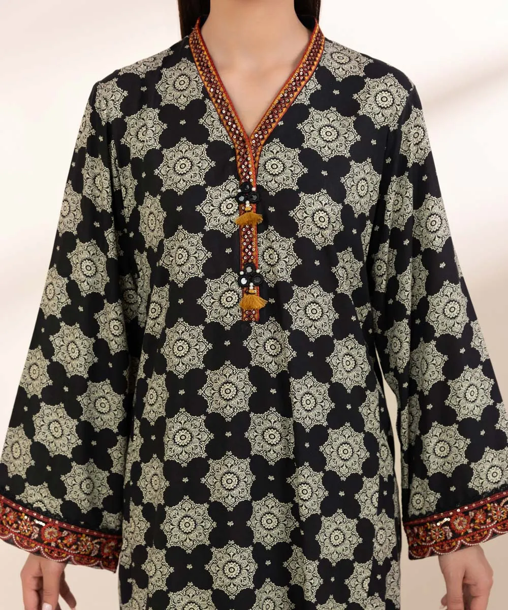 Embroidered Arabic Lawn Shirt