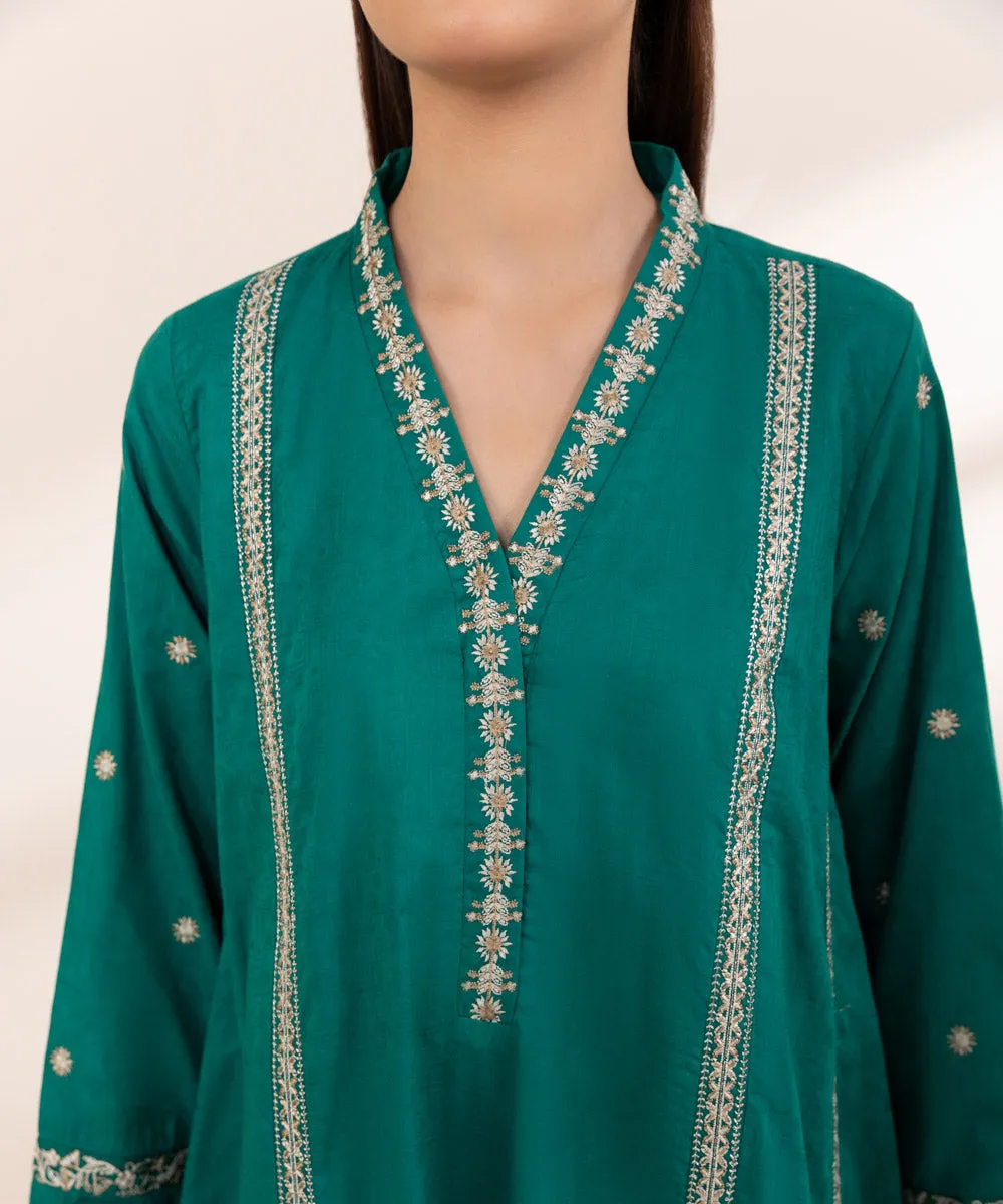 Embroidered Cotton Jacquard Shirt