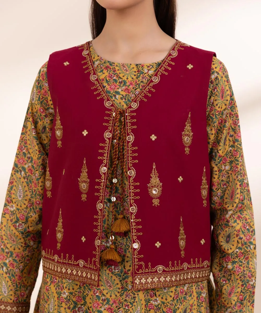 Embroidered Front-open Jacket