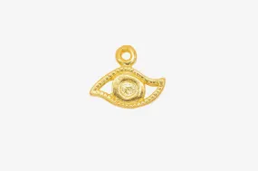 Evil Eye Charm Wholesale 14K Gold, Solid 14K Gold, G174