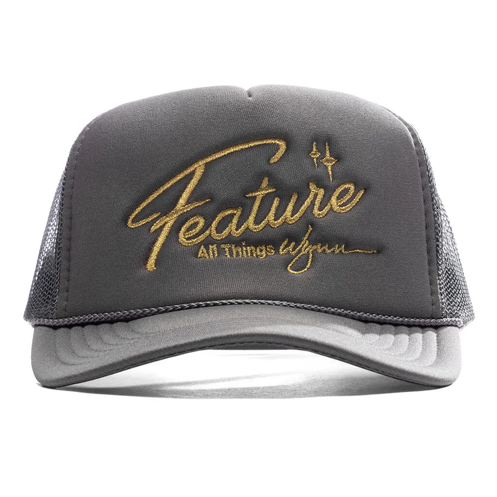 Feature x Wynn Shine Trucker - Charcoal Grey