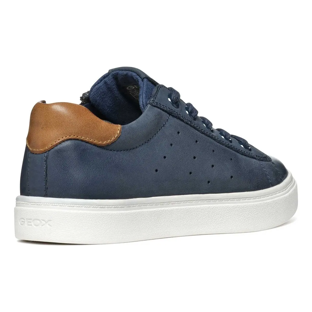 Geox Boy's Nashik Navy/Brown Leather (Sizes 32-35)