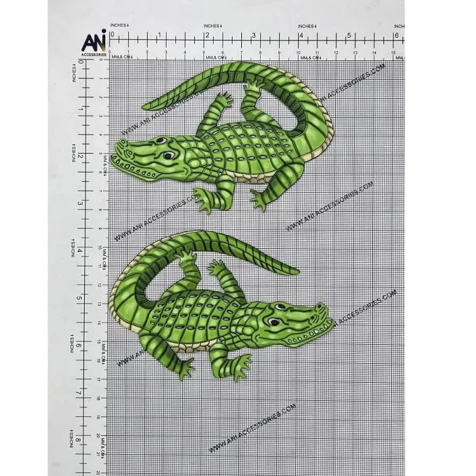 Green Alligator Decals Pvc Patch