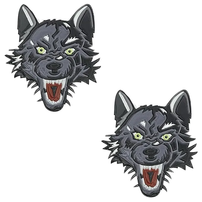 Growling Wolf Pvc Patch