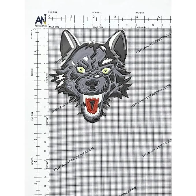 Growling Wolf Pvc Patch